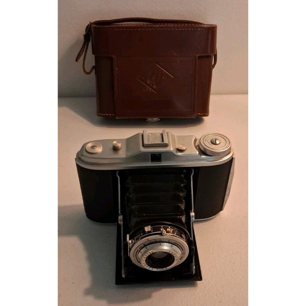 Agfa Isolette Camera Germany With Case Untested For Parts